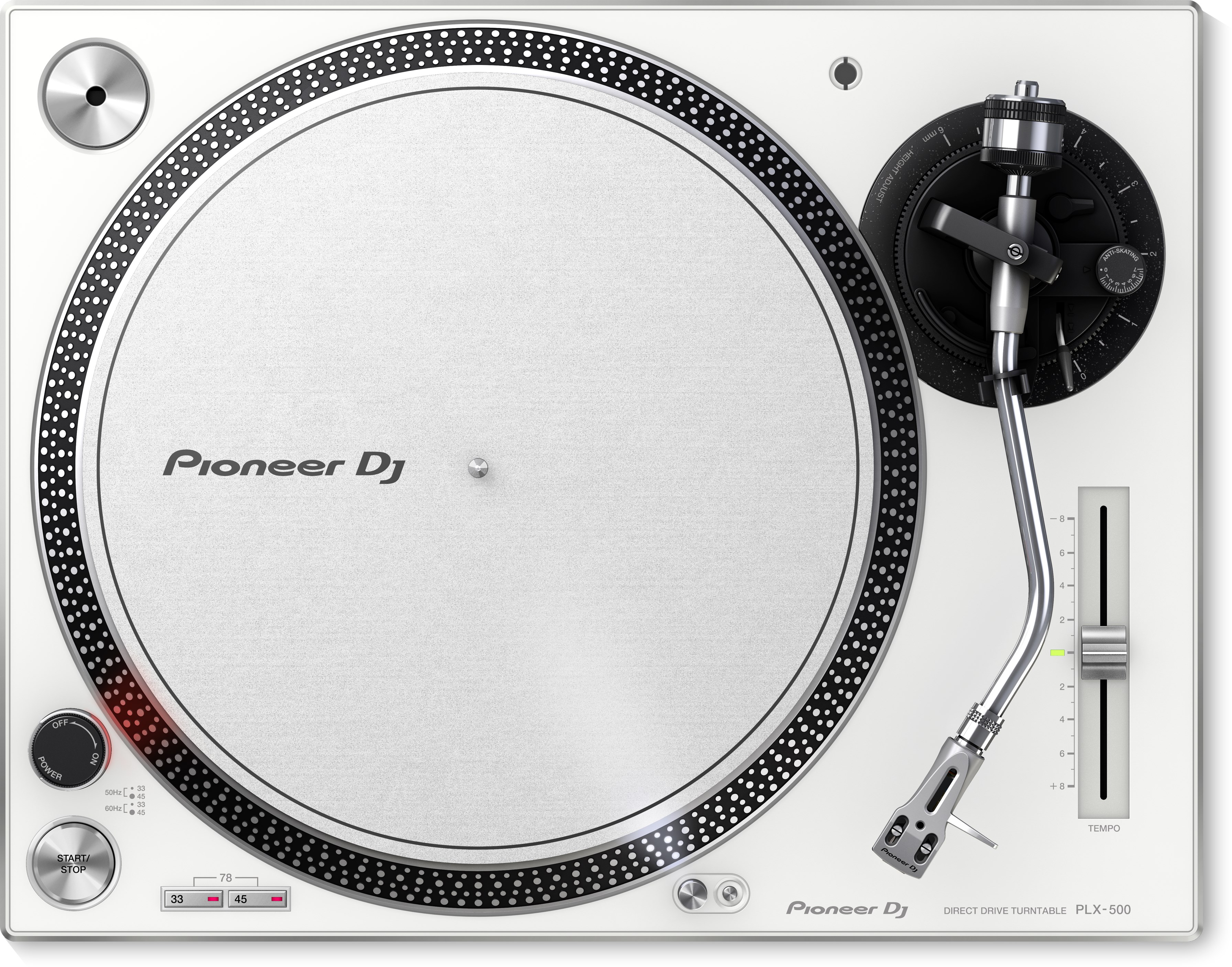 Pioneer DJ PLX-500 - Pre-Amp'd Direct Drive Turntable + USB (White