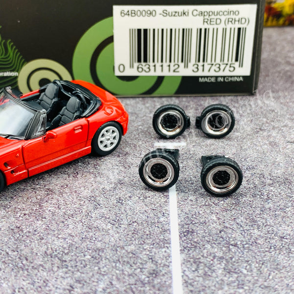 BM CREATIONS JUNIOR 1/64 SUZUKI CAPPUCCINO Red RHD with Extra