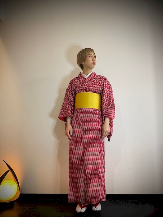 抽象模様織り出しお召着物【大正ロマン】中古 – tokito-online│中古