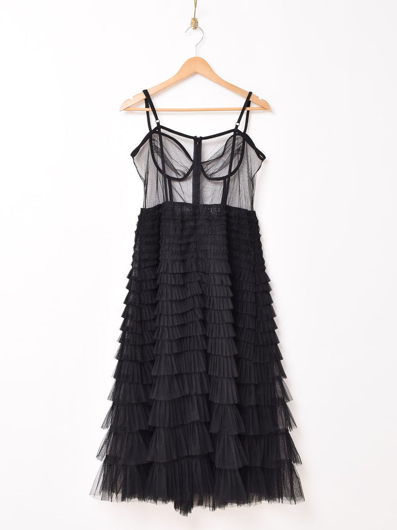 4色展開】Meridian チュール コルセット キャミソールワンピース