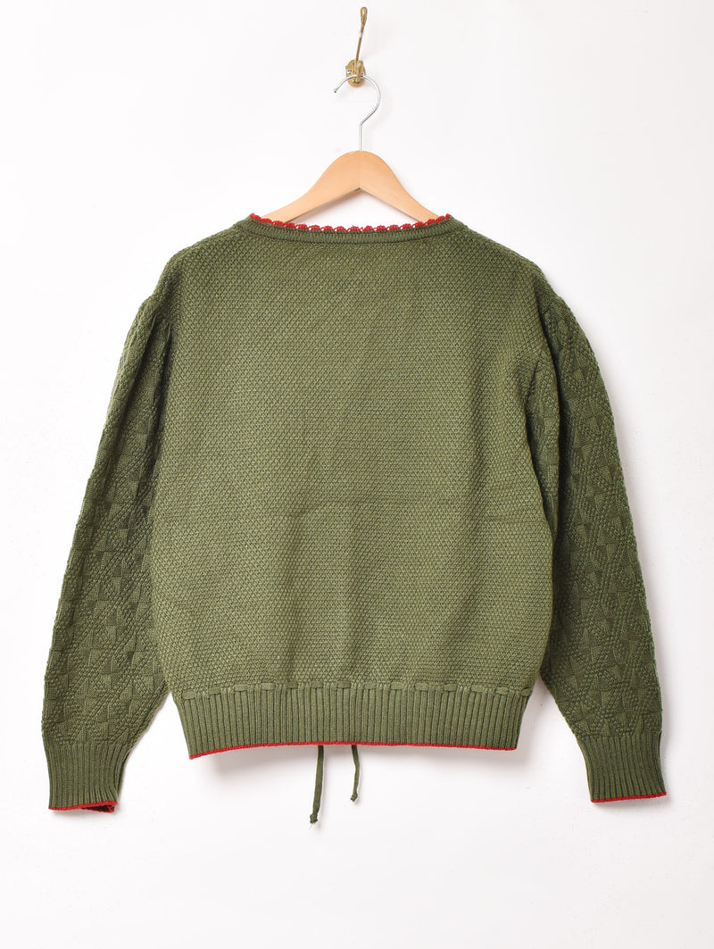 花刺繍 チロルカーディガン – 古着屋Top of the Hillのネット通販サイト