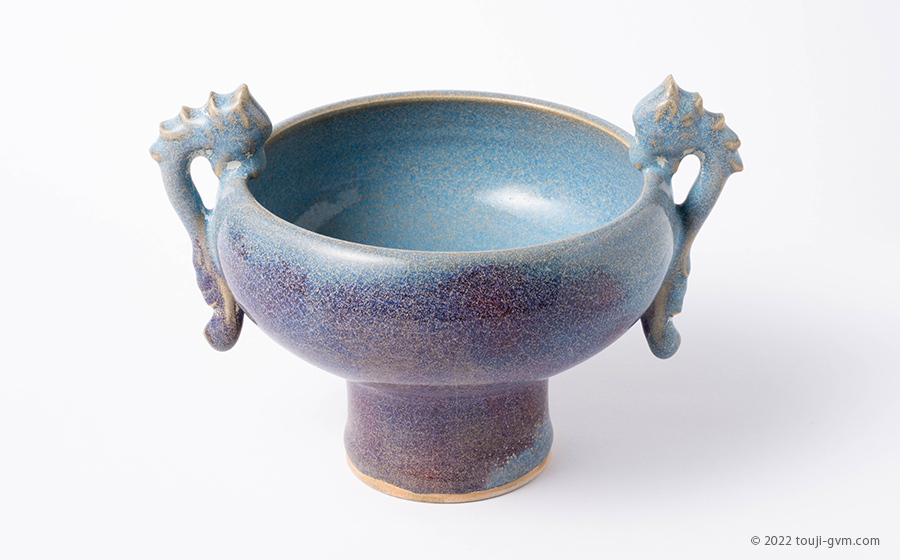 専用 中国古窯 哥窯青磁ひび焼 爵 高さ9.5㎝ 東な7-0329☆2F 専用 中国