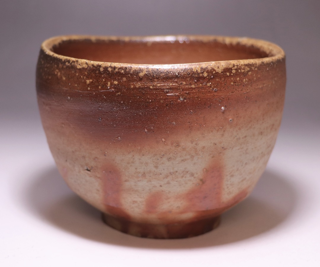 初だし 備前焼 金重媒陽 手捻り団栗摘窯変宝瓶 無傷（