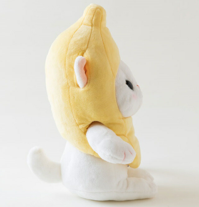 楽天市場】ぬいぐるみ バナナコスチューム 白猫 Mサイズ フルーツ猫