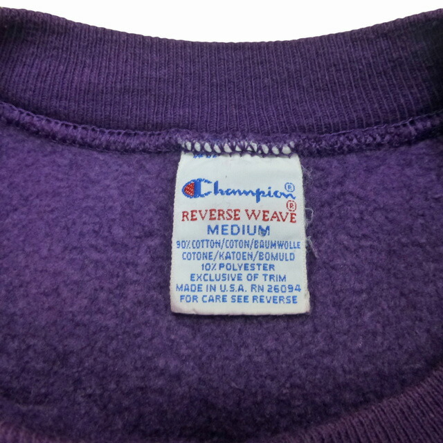 楽天市場】Used USA製 90's 刺繍タグ Champion Reverse Weave Sweat