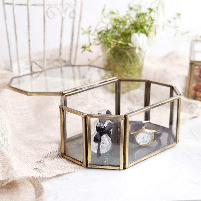 楽天市場】ガラスケース アクセサリーケース【モロッカンガラス