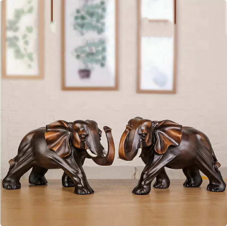 楽天市場】象置物 ゾウ彫刻 風水タイ象 癒し 置物 幸運 風水 幸福 象の