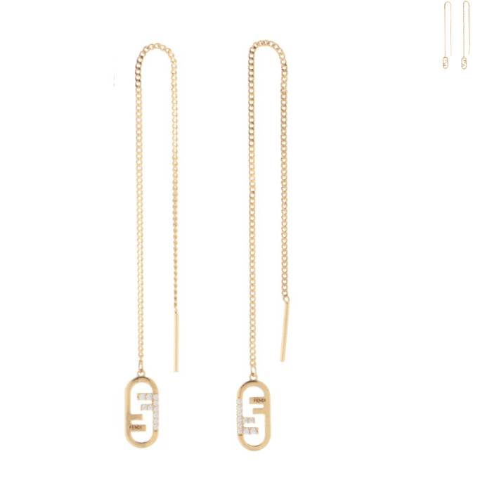 楽天市場】フェンディ FENDI チェーンピアス FENDI O'LOCK FFロゴ