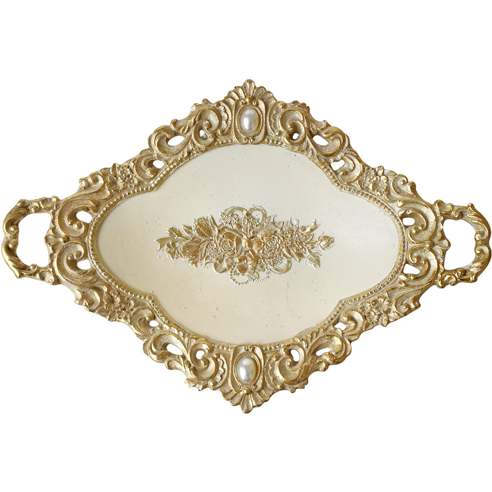 楽天市場】アンティークデコ ジュエリートレイ 小物入れ ロココ調