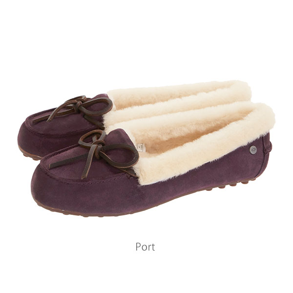 楽天市場】UGG モカシン レディース アグ 好評 リボン スリッポン 本革