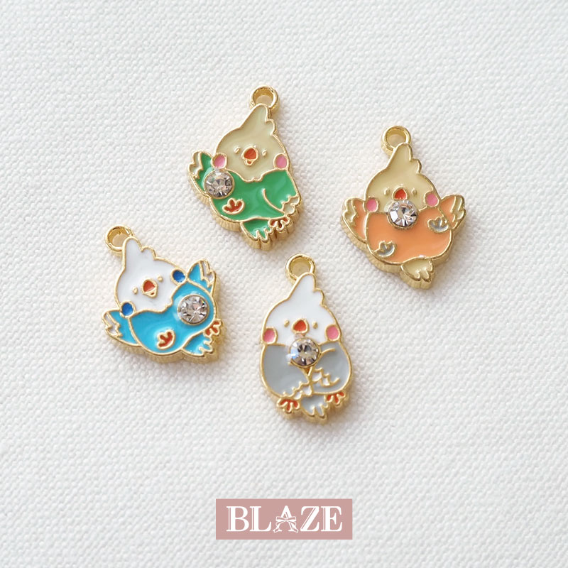 楽天市場】エポチャーム 鳥 ラインストーン カン付き 商用利用可 金属