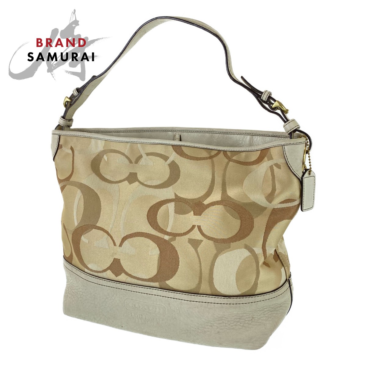 楽天市場】COACH コーチ シグネチャー ベージュ キャンバス /レザー