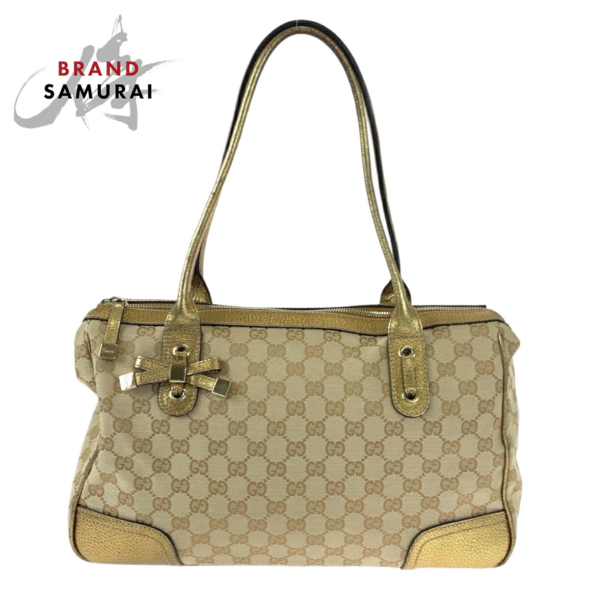 楽天市場】美品 GUCCI グッチ プリンシー ゴールド GGキャンバス