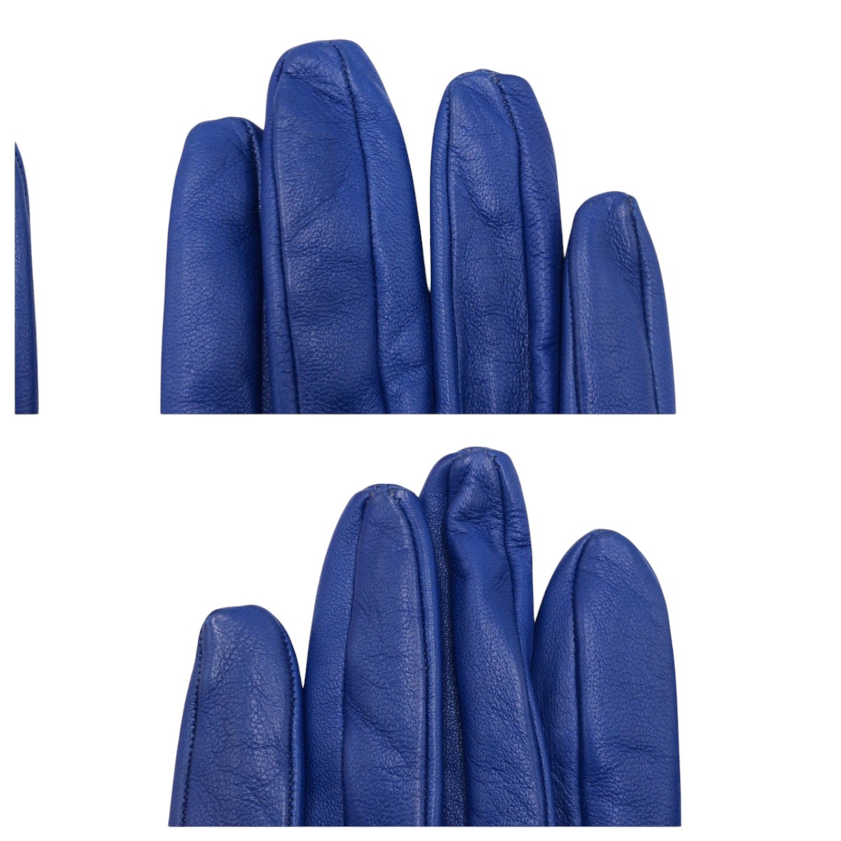 楽天市場】美品 HERMES エルメス ブルー レザー 手袋 グローブ