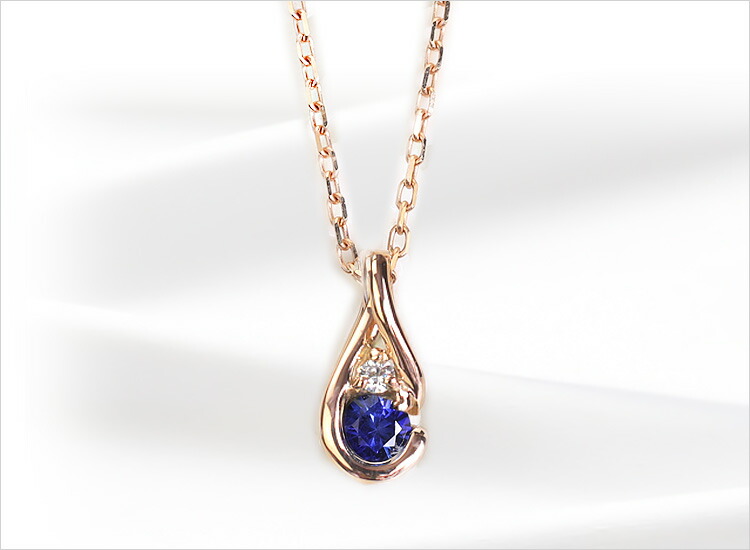 楽天市場】K18PGサファイアペンダントトップ【Luna】(K18ピンク