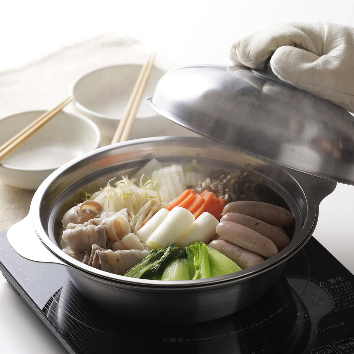 楽天市場】卓上鍋 24cm IH対応 ステンレス製 日本製 （ ガス火対応