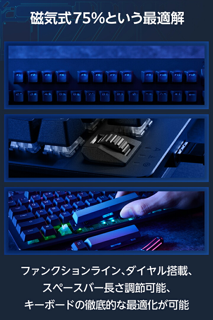 楽天市場】エレコム V custom VK720A 75％ サイズ ラピッドトリガー