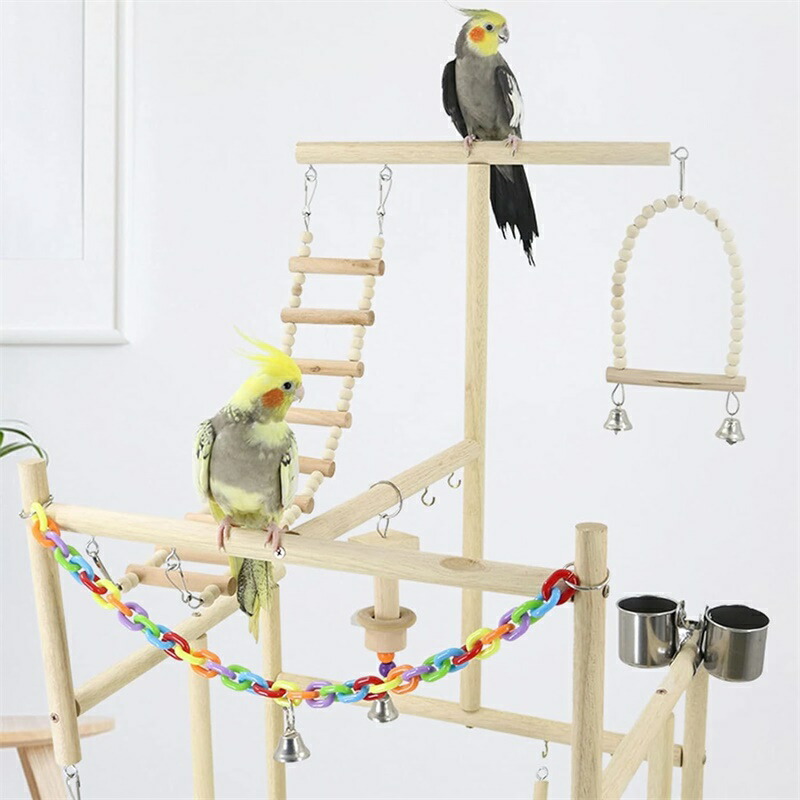 楽天市場】インコ 遊び場 三層 バード アスレチック 玩具 スタンド