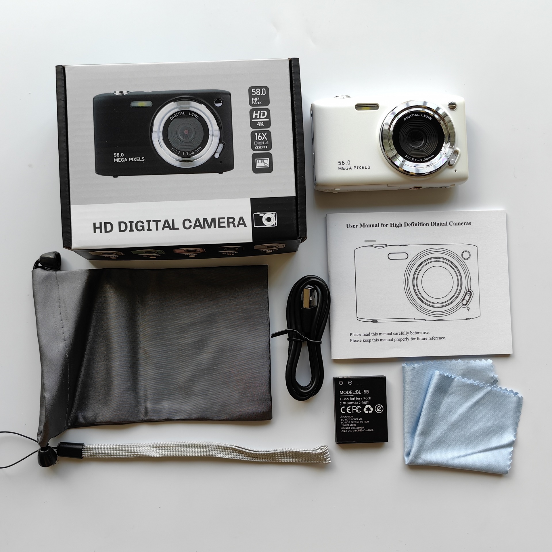 楽天市場】デジタルカメラ 4K ccdカメラ 動画撮影 5800万画素 ビデオ