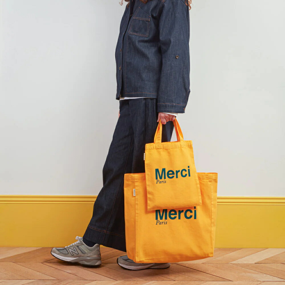 楽天市場】日本未発売【パリ直輸入】Merci cotton Tote Bag - Jaune
