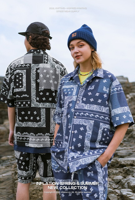 楽天市場】送料無料 ペイズリー バンダナ セットアップ 上下 セット 2