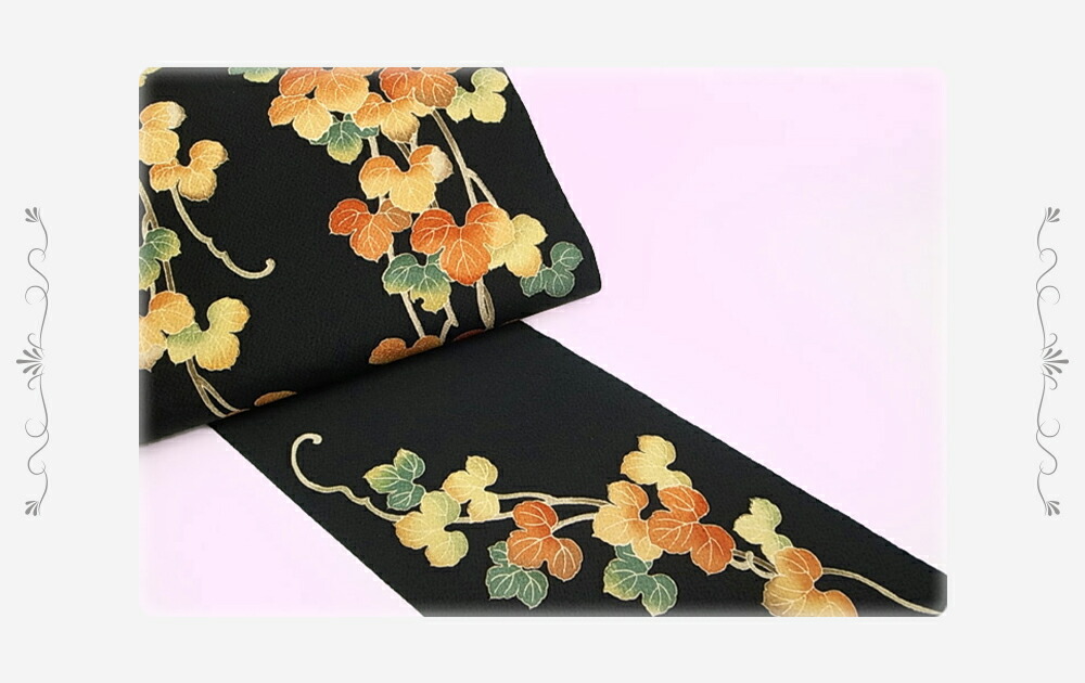 楽天市場】名古屋帯 十日町友禅 秀美 未仕立て 正絹 浜ちりめん 染帯