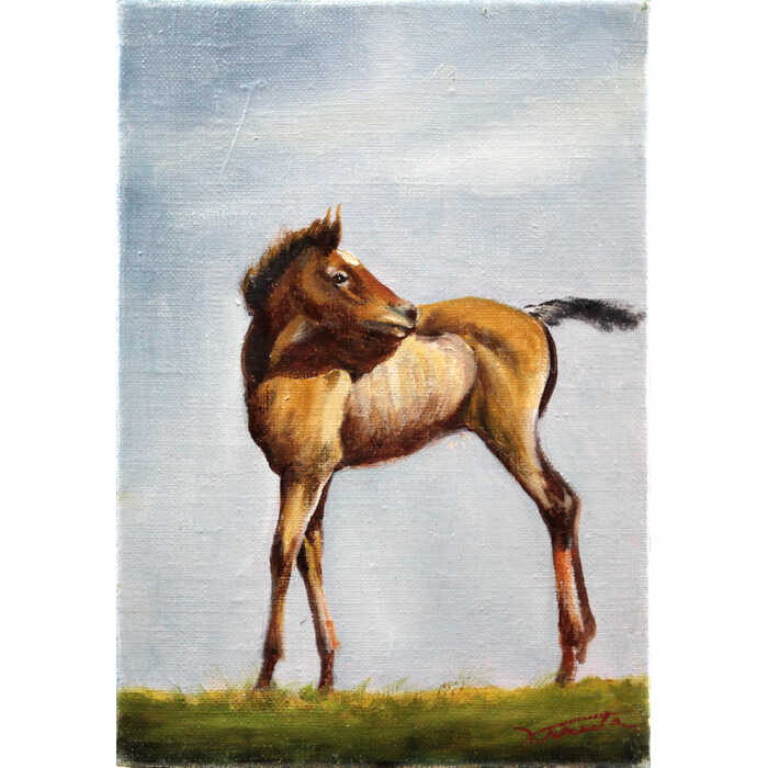 楽天市場】絵画 稗田善彦 油絵・油彩画 『馬』 動物 馬 一点物 美術品