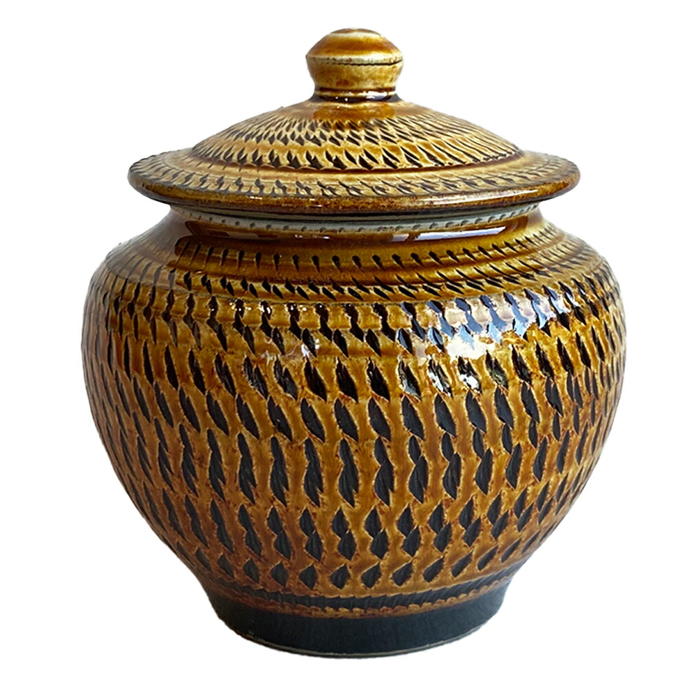 楽天市場】小鹿田焼(1.5合壺) おんたやき 小鹿田焼き 飛び鉋 柳瀬窯