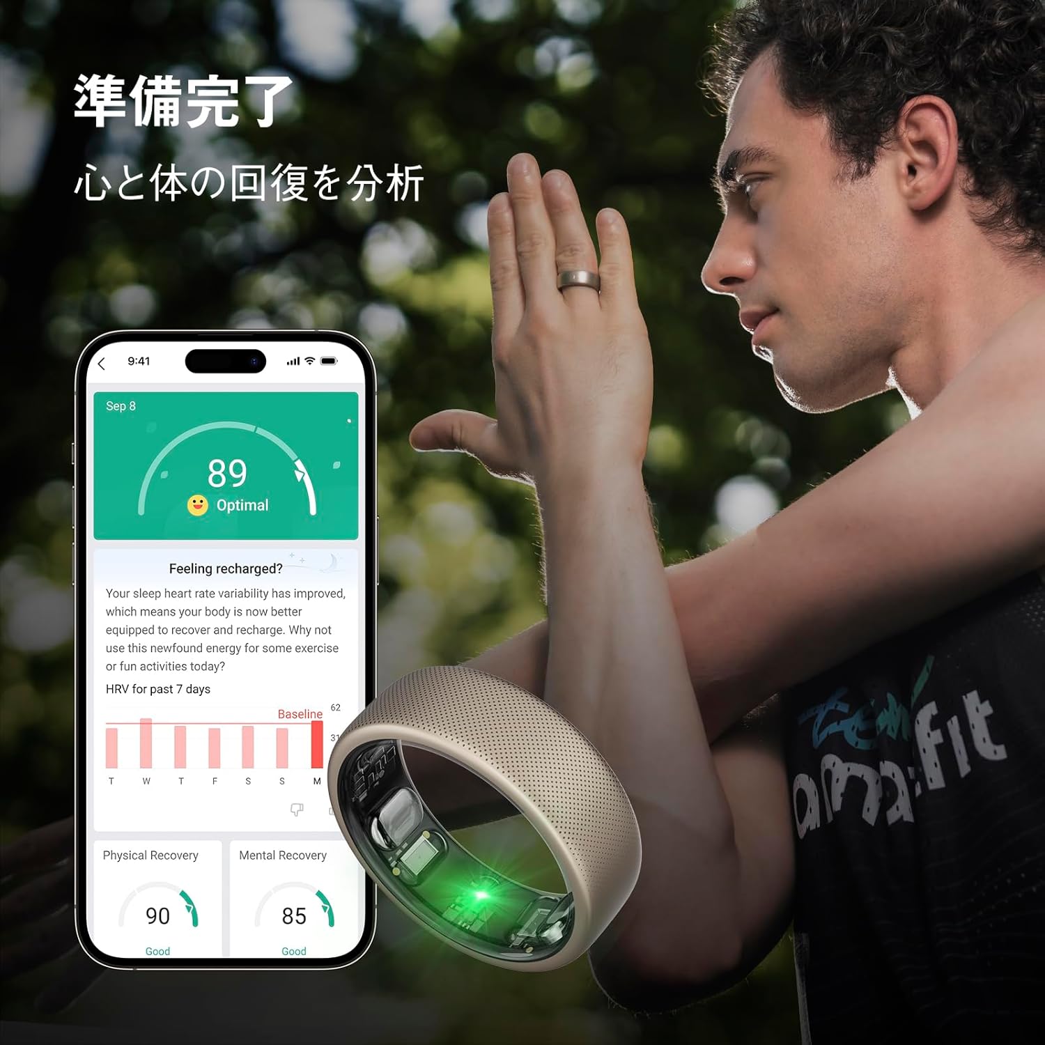 楽天市場】Amazfit Helio Ring スマートリング軽量 チタン合金 回復