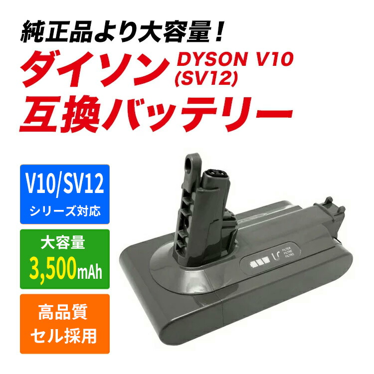 楽天市場】iieco ダイソン V10 SV12 対応 互換 バッテリー (ネジ・交換