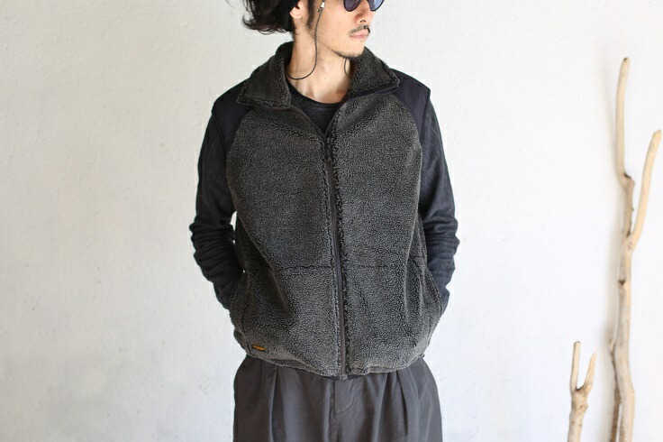 楽天市場】【orslow】FLEECE VEST Charcoal Gray フリースベスト