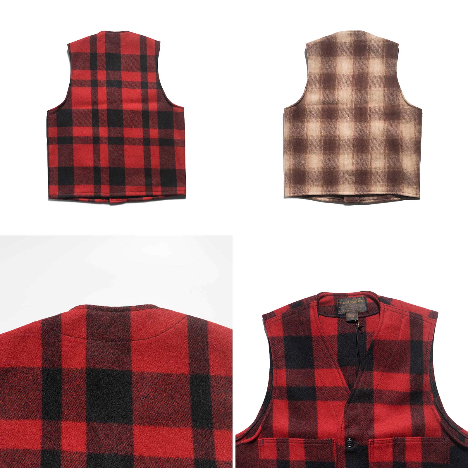 楽天市場】フィルソン FILSON マッキーノ ウール ベスト チェック