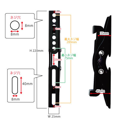 楽天市場】テレビ 壁掛け 金具 壁掛けテレビ テレビ壁掛け金具 テレビ