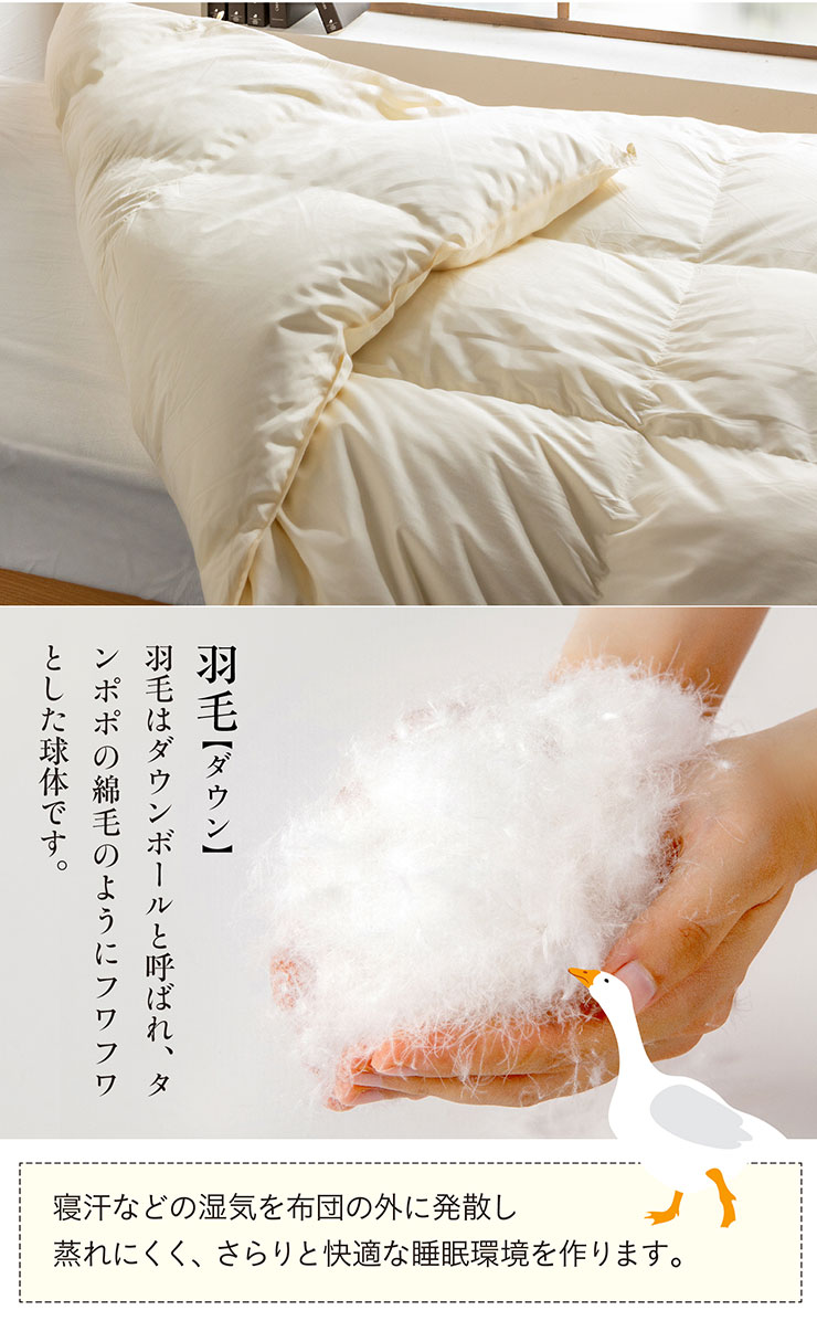 楽天市場】【エクセルゴールドラベル】日本製 羽毛布団 ダブル