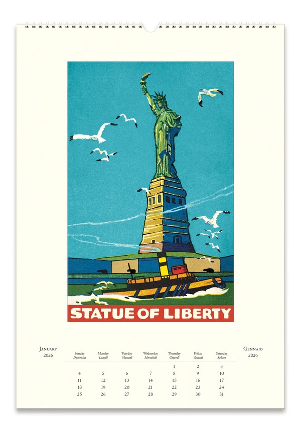 楽天市場】Cavallini&Co 壁掛カレンダー2026/25/24年ニューヨーク