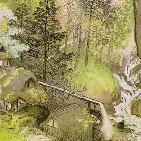 楽天市場】川合玉堂 絵画 渓村春麗 原画山中湖高村美術館所蔵 送料無料