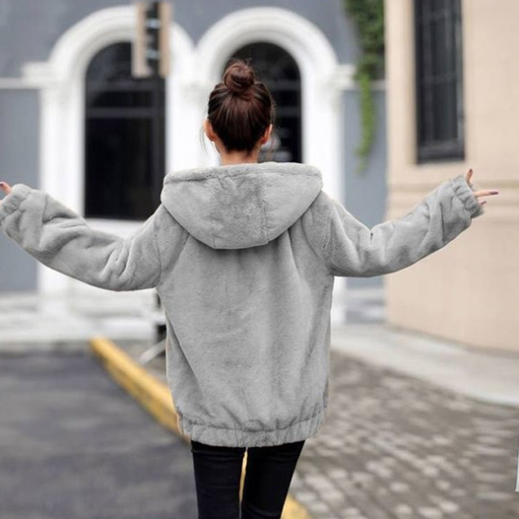 楽天市場】ボアパーカー ボアブルゾン レディース ふわふわ もこもこ