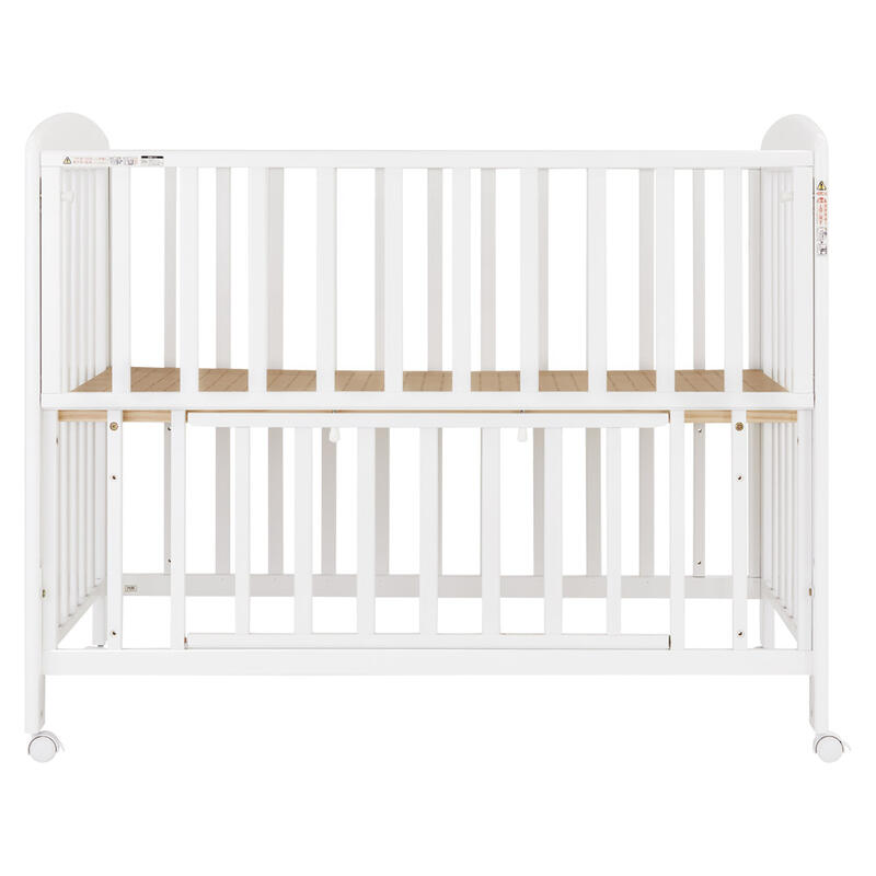 楽天市場】ベビーベッド ハイタイプ 木製 キャスター付き プチホワイト