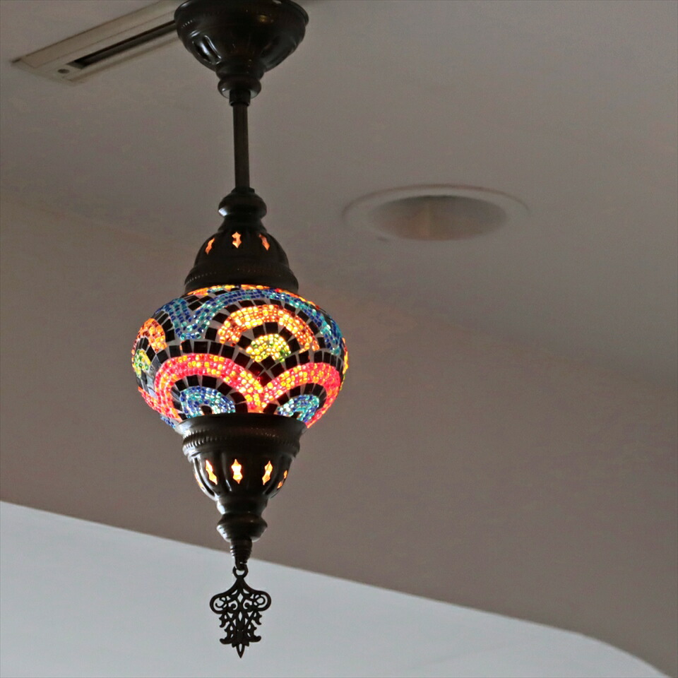 楽天市場】モザイクランプ トルコランプ 直径13cm 全高39cm カラフル