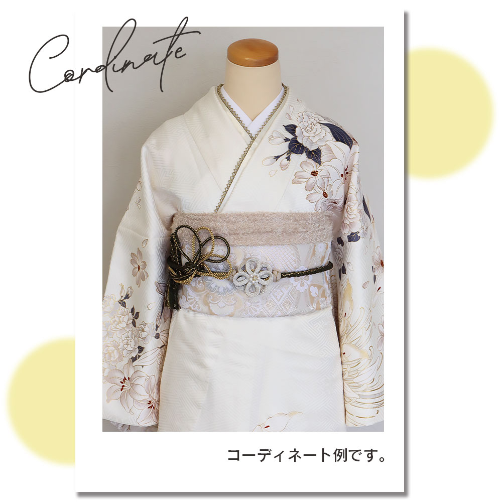 楽天市場】【レンタル】振袖用 帯締め 帯揚げ 重ね襟 3点セット ＜白