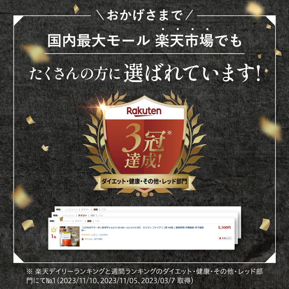 楽天市場】スリリン ファイア ( 1袋 90粒 ) 温活 脂肪燃焼 ダイエット