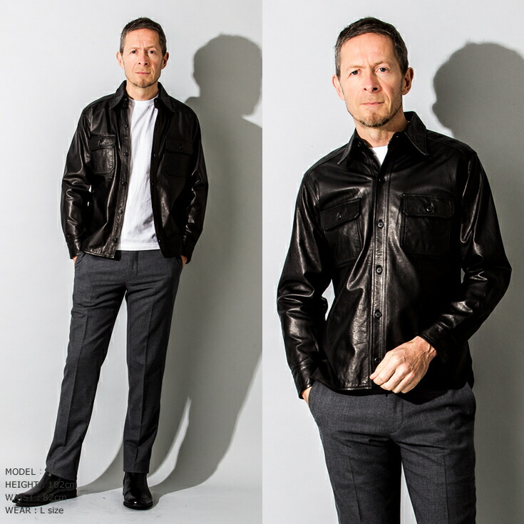 楽天市場】Horn Works 本革 レザーシャツ メンズ ホーンワークス 4014