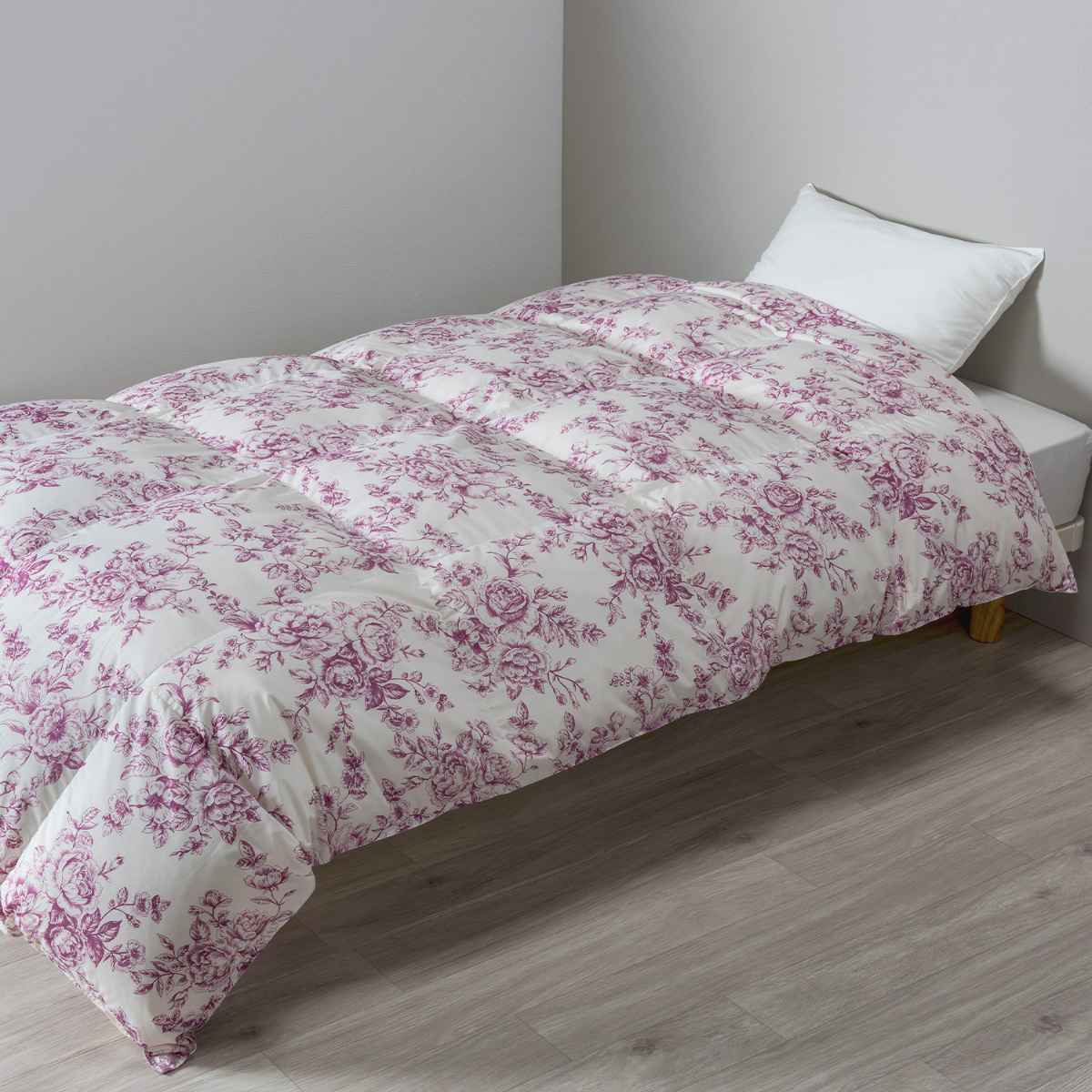 楽天市場】西川 羽毛布団 ホワイトダックダウン90％ 花柄 シングル