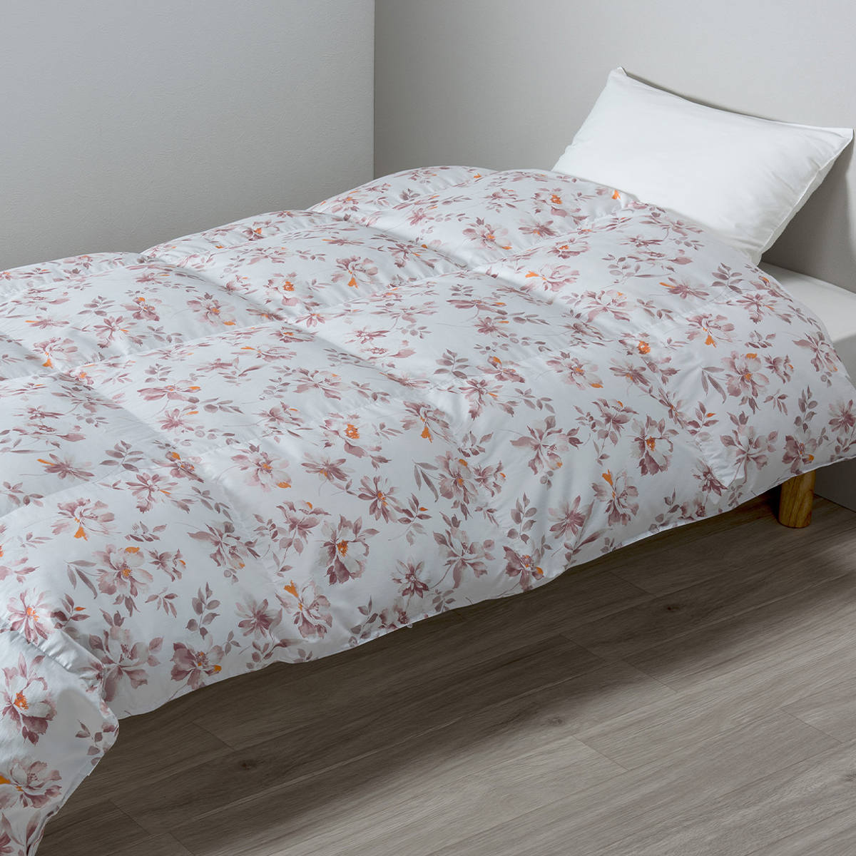 楽天市場】西川 羽毛布団 グースダウン93％ 花柄 シングルロング