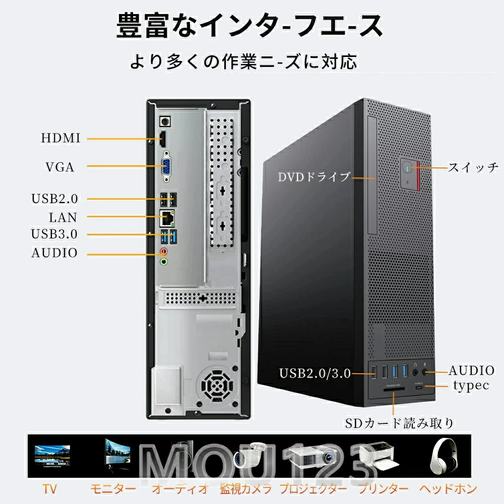 楽天市場】＼新品・DVDドライブ付き／デスクトップパソコン office付き