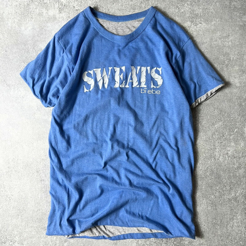 楽天市場】80s Hanes SWEATS bi ebe プリント 半袖 リバーシブル T