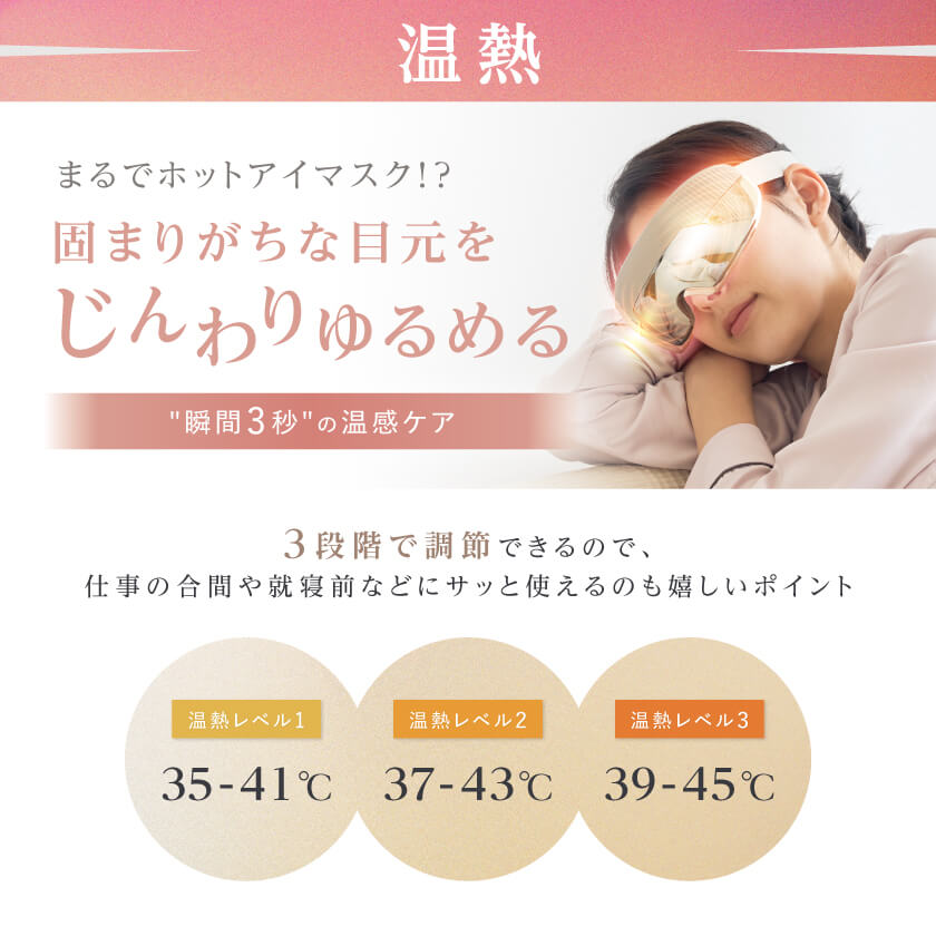 楽天市場】【じんわり温感ケア】 EMS 目元ケア ホットアイマスク 温熱