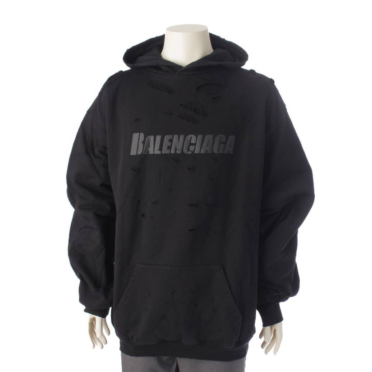 楽天市場】【バレンシアガ】Balenciaga ロゴ デストロイ フーディー