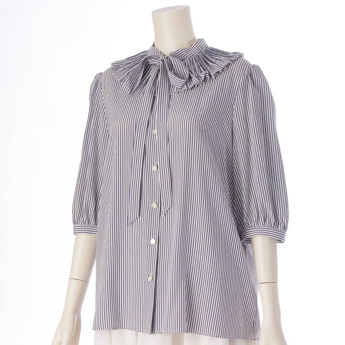 楽天市場】【セリーヌ】Celine シルク ボウタイ フリル パフスリーブ