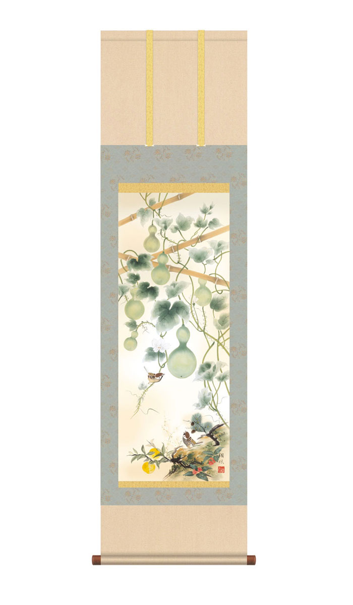 楽天市場】掛け軸 掛軸 開運画 縁起画 開運六瓢息災図 かいうん